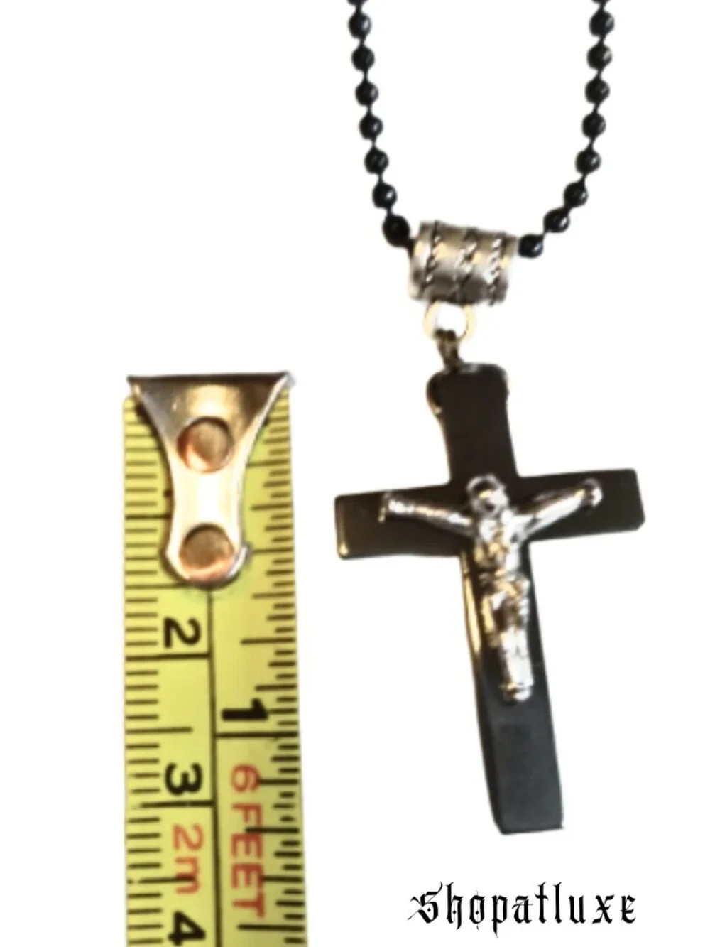 Hematite And Sterling Silver Crucifix